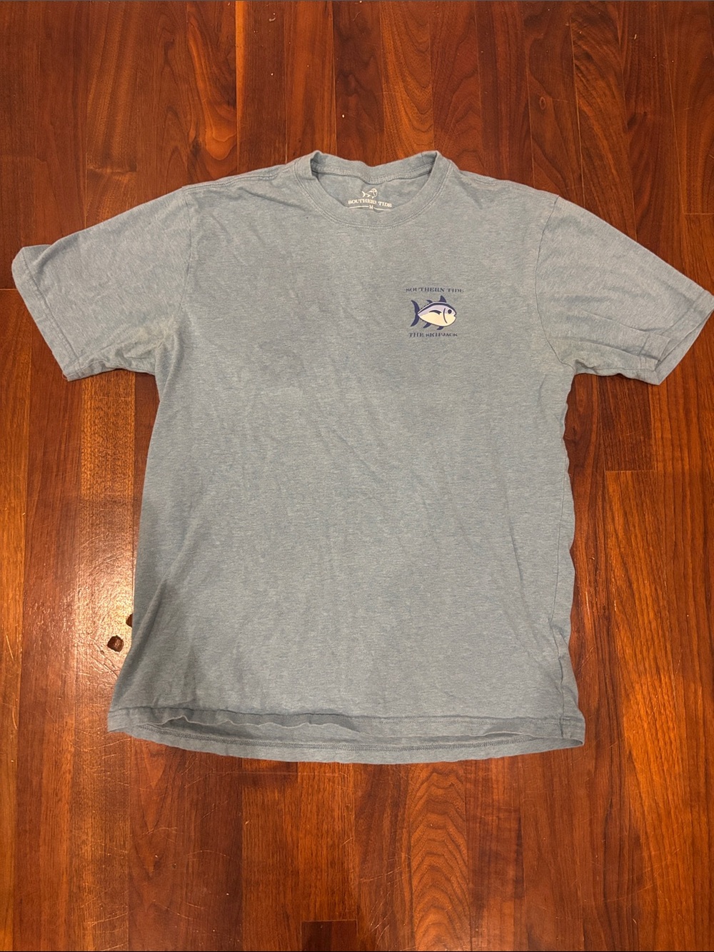 Southern Tide Light Blue Short-Sleeve Tee with Fish Graphic
